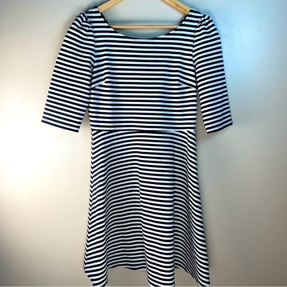 Stitch Fix Pixley Women's Black White Stripe Kathy Dress, Medium - Picture 1 of 8